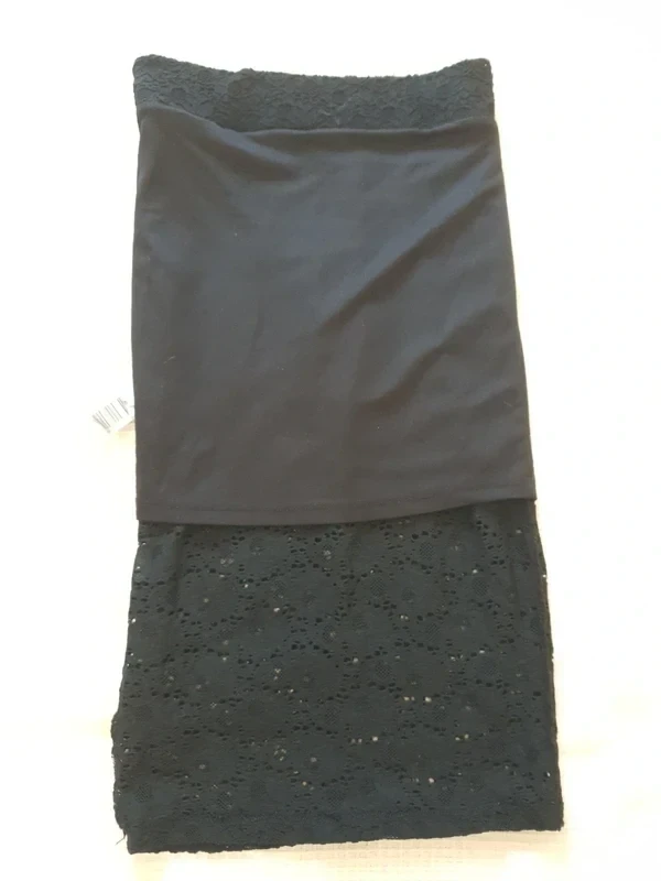 ❤️ Black mid-length skirt with crochet effect – Stradivarius – Size S – Good condition – photo 10